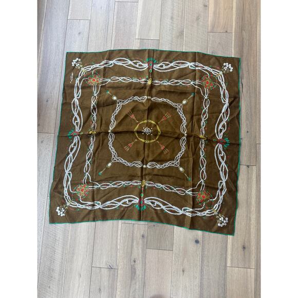 Lancel 90s Baroque Style Scarf - Picture 1 of 5